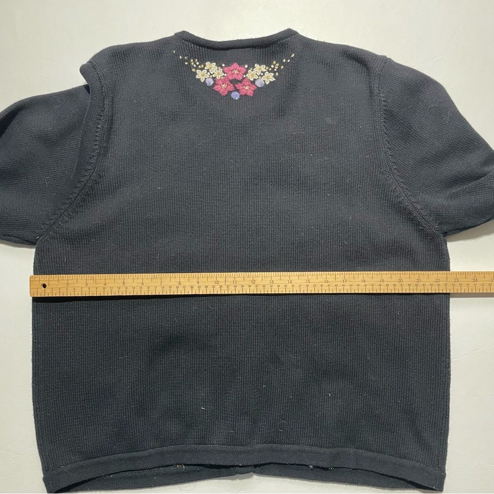 Ashton’s Floral hand Embroidered Women's Sweater - Black - Picture 6 of 6